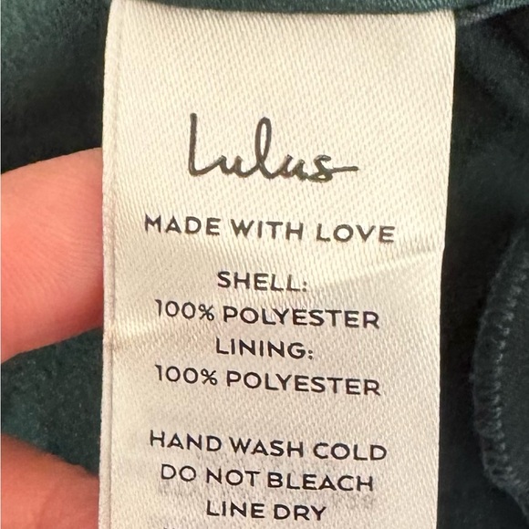 Lulus Wrapped Up in Love dark green faux wrap belted lined midi Dress, size XXS - Picture 6 of 16